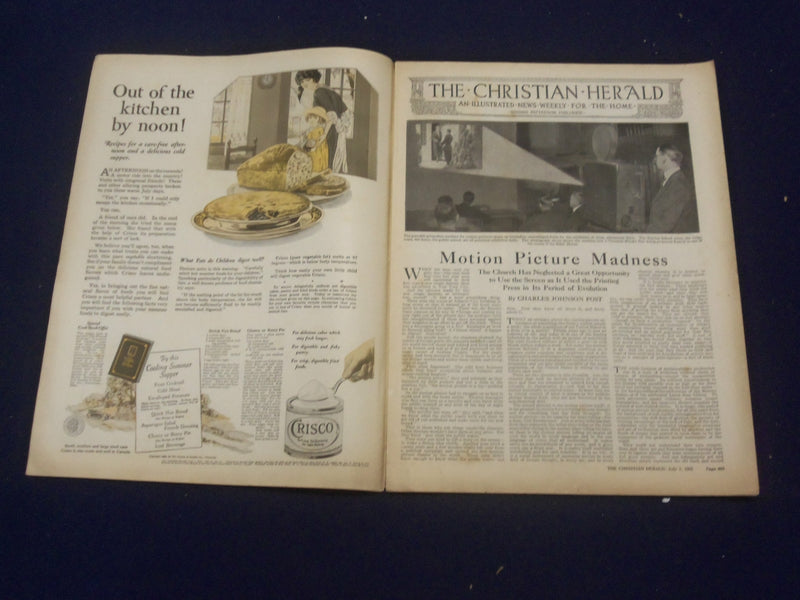 1922 JULY 1 CHRISTIAN HERALD MAGAZINE - LITTLE DUTCH CHURCH BY THE DYKE- ST 6600