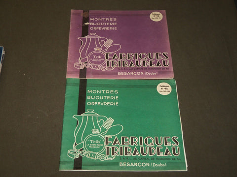 1949-1951 FABRIQUES TRIBAUDEAU CATALOG LOT OF 2 - WATCHES - JEWELRY- FR 1398