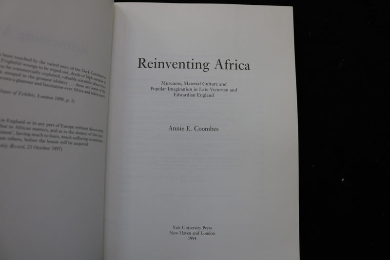 1994 REINVENTING AFRICA SOFTCOVER BOOK BY ANNE COOMBES - KD 9823