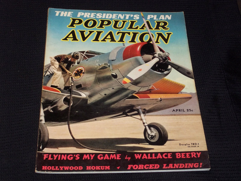 1939 APRIL POPULAR AVIATION MAGAZINE - DOUGLAS TBD-1 FRONT COVER - E 5338