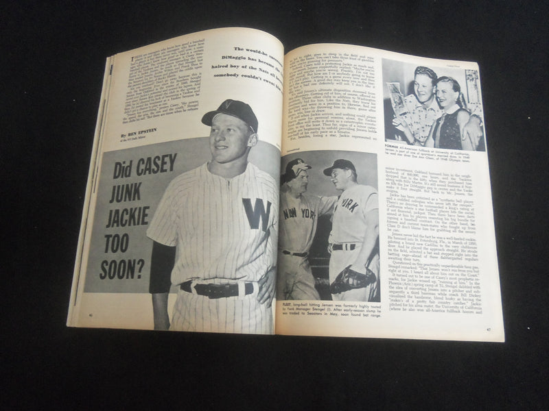 1952 SEPTEMBER COMPLETE BASEBALL MAGAZINE - GIL HODGES - RALPH KINER - J 7707