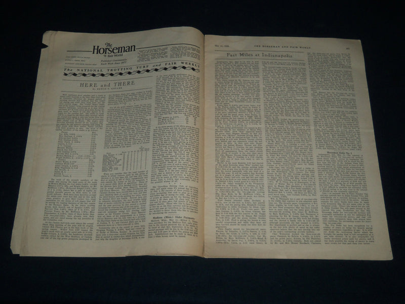 1938 MAY 11 THE HORSEMAN & FAIR WORLD MAGAZINE - INDIANAPOLIS INDIANA - B 6456