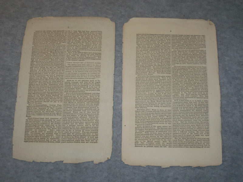 1872 MATT H. CARPENTER SPEECH - PRESIDENT VINDICATED - J 6321
