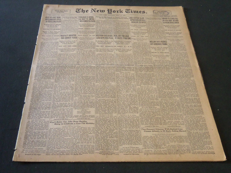 1926 JULY 17 NEW YORK TIMES - JOHN DREW CELEBRATES 73D BIRTHDAY - NT 6588