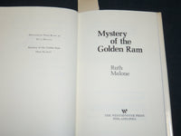 1976 MYSTERY OF THE GOLDEN RAM HARDCOVER BOOK INSCRIBED BY RUTH MALONE - D 409