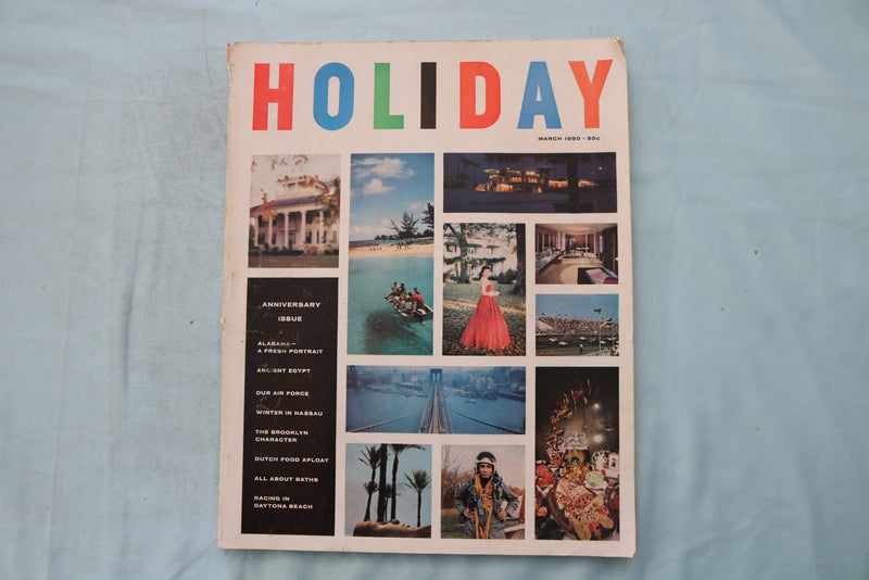 1960 MARCH HOLIDAY MAGAZINE - ANNIVERSARY ISSUE COVER - E 26565