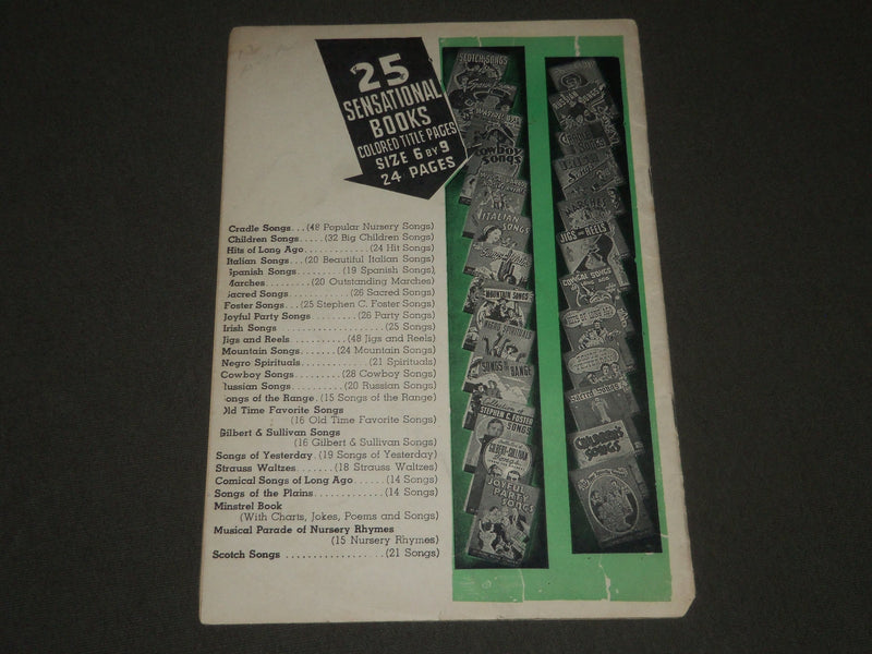 1940 THE STORY AND SONGS OF THE OPERA AIDA PUB. BY BELMONT MUSIC CO. - J 2411