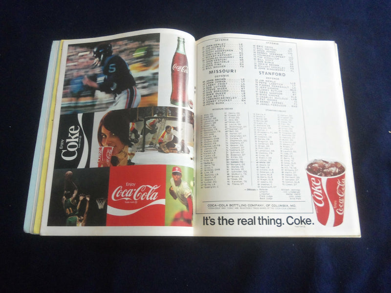 1971 SEPTEMBER 11 FOOTBALL PROGRAM - UNIV OF MISSOURI VS STANFORD UNIV -ST 1116A