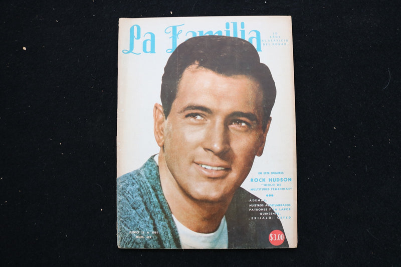 1961 JUNE 15 LA FAMILIA MAGAZINE - ROCK HUDSON COVER - E 25931