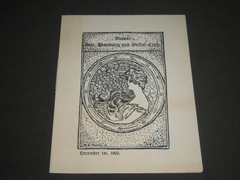 1900 DECEMBER VASSAR GLEE-MANDOLIN & GUITAR CLUB PROGRAM - J 2349