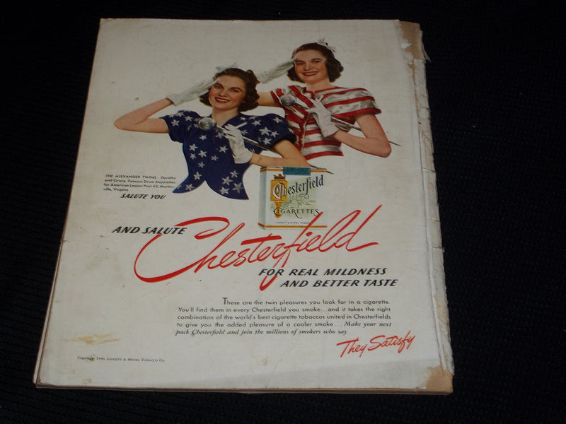 1940 SEPTEMBER SILVER SCREEN MAGAZINE - PAULETTE GODDARD FRONT COVER - E 1806