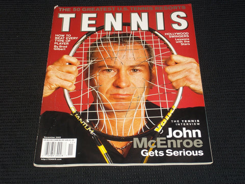 2002 NOVEMBER TENNIS MAGAZINE - JOHN MCENROE FRONT COVER - E 2274