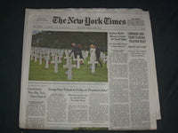 2019 JUNE 7 NEW YORK TIMES - TRUMP AND MACRON PAY TRIBUTE ON D-DAY