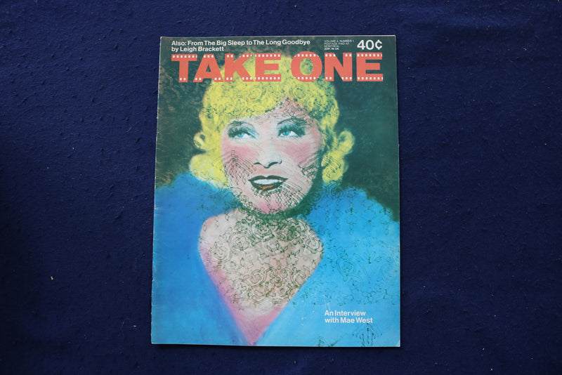 1974 JANUARY 22 TAKE ONE MAGAZINE - MAE WEST COVER - E 19097