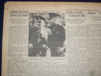 1945 MARCH 27 NEW YORK TIMES - 7 ARMIES SMASH NAZIS IN DEEP THRUSTS - NP 6678