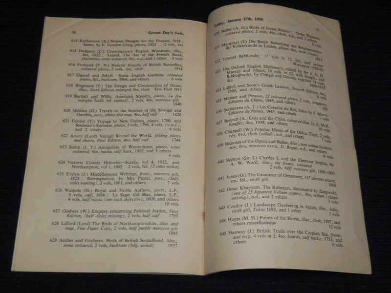 1956-1960 HODGSON & CO. BOOK CATALOGUES LOT OF 8 - SOFTCOVER - O 3078B