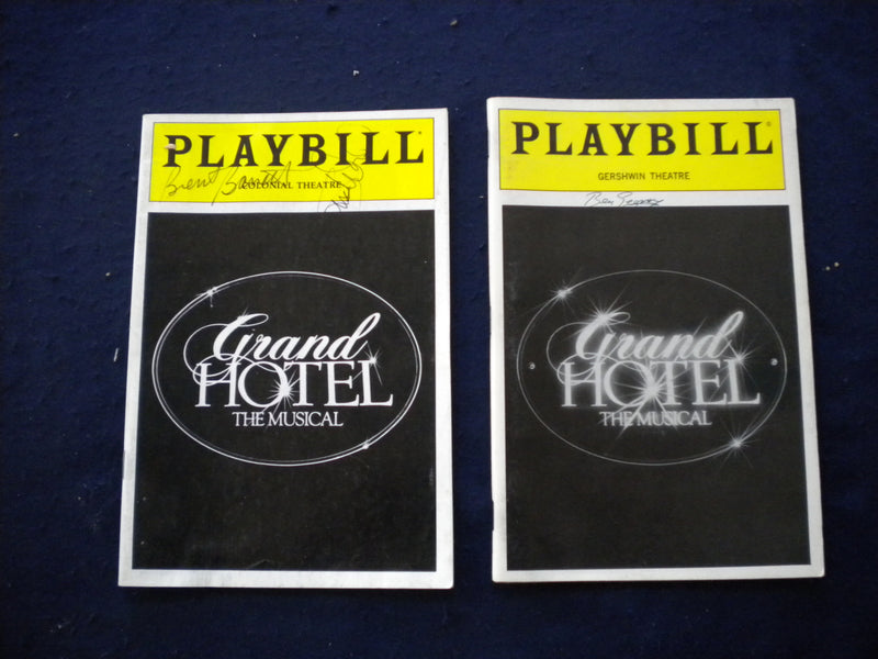 1991-1992 GRAND HOTEL THE MUSICAL PLAYBILL - LOT OF 2 - 3 SIGNATURE - J 8312