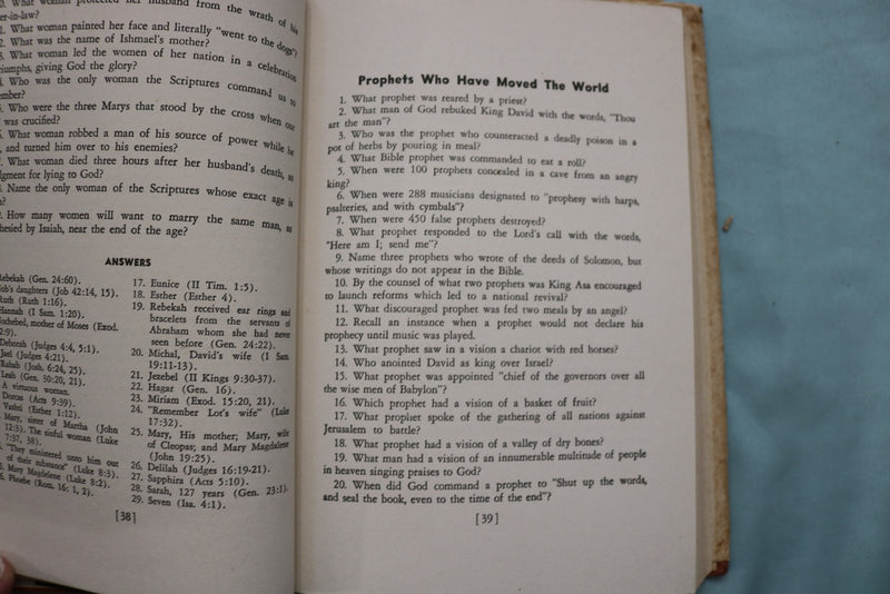 1948 THE BIBLE HAS THE ANSWER! HARDCOVER BOOK BY DALE CROWLEY - KD 9644