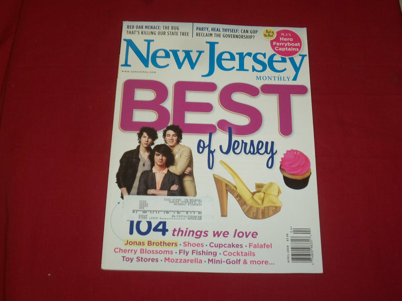 2009 APRIL NEW JERSEY MONTHLY MAGAZINE - JONAS BROTHERS- BEST OF JERSEY - B 6043