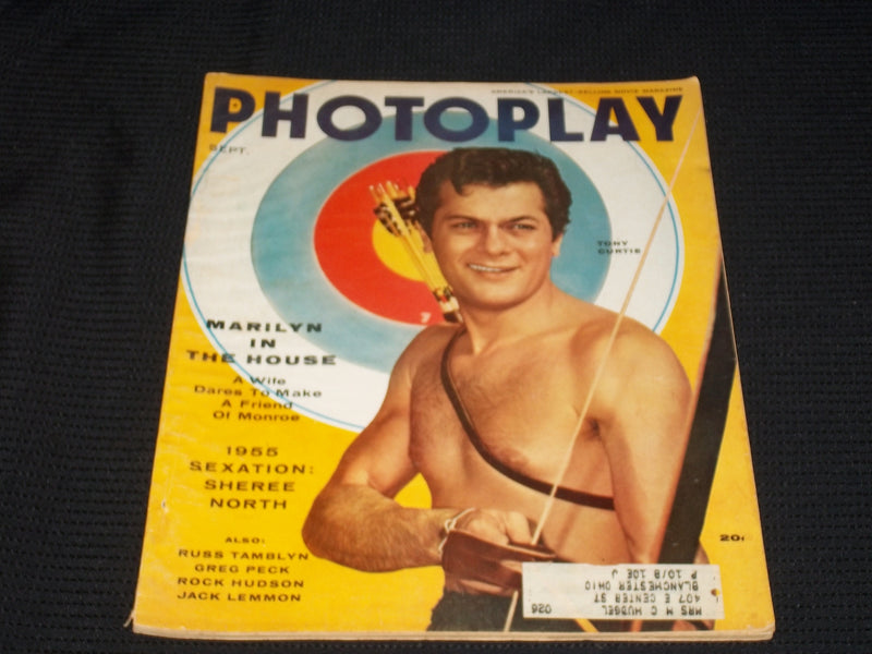 1955 SEPTEMBER PHOTOPLAY MAGAZINE - TONY CURTIS FRONT COVER - E 1887