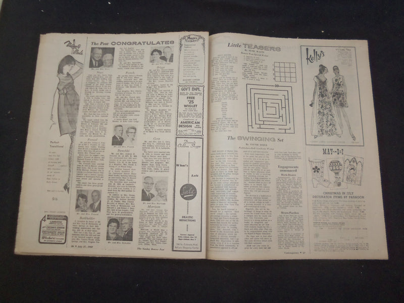 1969 JULY 27 DENVER POST CONTEMPORARY SECTION - THE GREAT WALLS - NP 8059