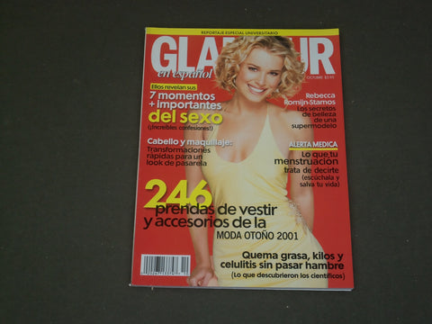 2001 SEPTEMBER GLAMOUR (SPANISH) MAGAZINE - REBECCA ROMIJN-STAMOS COVER - B 4021