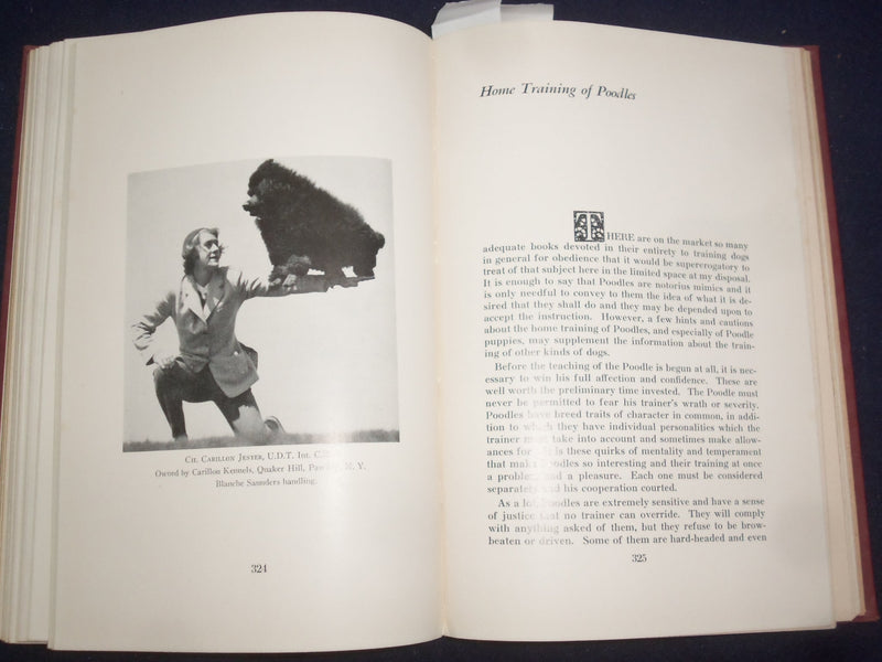 1951 THE COMPLETE POODLE HARDCOVER BOOK BY LYDIA HOPKINS - KD 9091