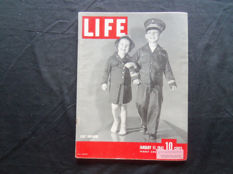 1943 JANUARY 11 LIFE MAGAZINE - KIDS' UNIFORM - L 321