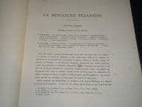 1926 LA MINIATURE BYZANTINE VOLUME BY JEAN EBERSOLT - GREAT PLATES - Z 43