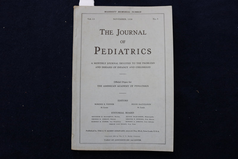 1938-1939 THE JOURNAL OF PEDIATRICS MAGAZINE - LOT OF 4 - O 3400