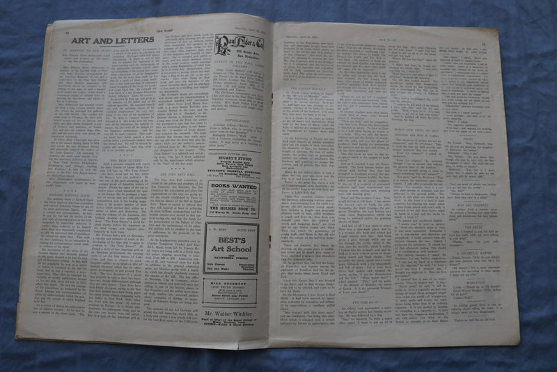 1916 APRIL 22 THE WASP MAGAZINE- GREAT COVER, PHOTOS, STORIES & ADS - SP 4785L