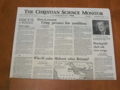 1968 JAN 20 THE CHRISTIAN SCIENCE MONITOR - CONG PRESSES FOR COALITION - NP 4630