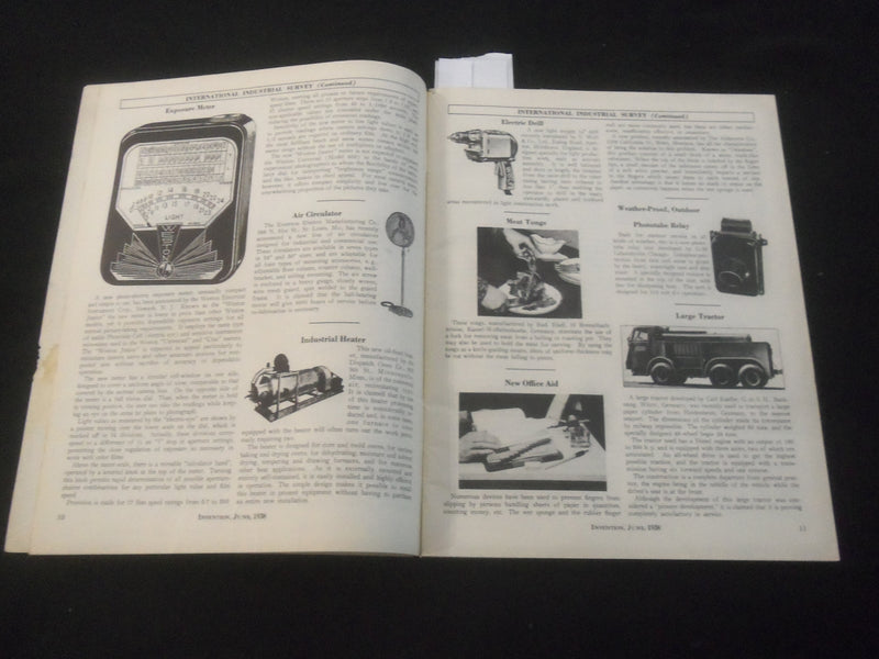 1938 JUNE 15 INVENTION MAGAZINE - SUCCESSFUL INVENTIONS - B 5529S