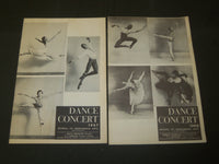 1967-1968 DANCE CONCERT - SCHOOL OF PERFORMING ARTS PROGRAM LOT OF 2 - J 5160