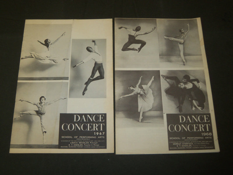 1967-1968 DANCE CONCERT - SCHOOL OF PERFORMING ARTS PROGRAM LOT OF 2 - J 5160