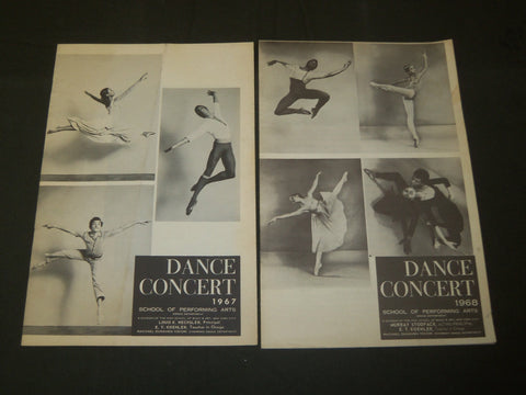 1967-1968 DANCE CONCERT - SCHOOL OF PERFORMING ARTS PROGRAM LOT OF 2 - J 5160