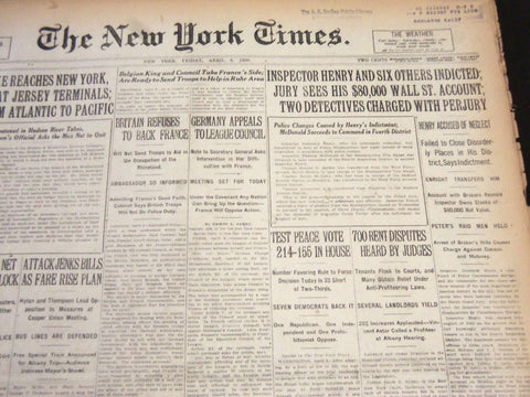 1920 APRIL 9 NEW YORK TIMES - INSPECTOR HENRY AND 6 OTHERS INDICTED - NT 5873