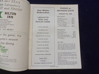 1976 JAN 26 COLLEGE BASKETBALL PROGRAM- PURDUE UNIV VS. MICHIGAN STATE- SP 1533R