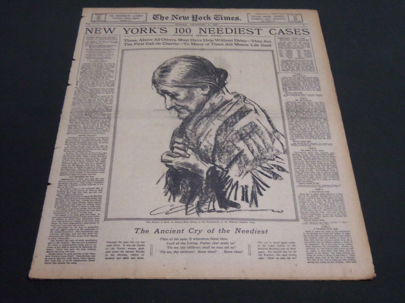 1925 DEC 6 NY TIMES - NEW YORK'S 100 NEEDIEST CASES-CHARLES DANA GIBSON- NT 7067