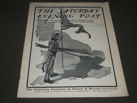 1901 JULY 13 THE SATURDAY EVENING POST MAGAZINE - ILLUSTRATED COVER - SP 540