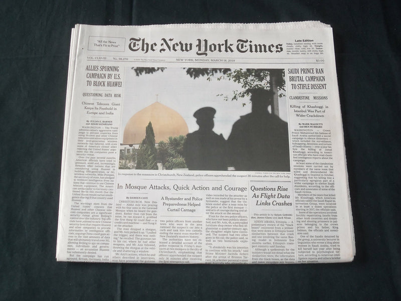 2019 MARCH 18 NEW YORK TIMES- SAUDI PRINCE RAN BRUTAL CAMPAIGN TO STIFLE DISSENT
