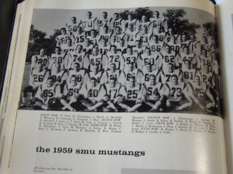 1960 THE ROTUNDA SOUTHERN METHODIST UNIVERSITY YEARBOOK - DON MEREDITH - YB 1151