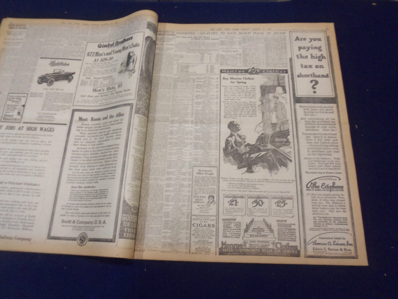 1919 MARCH 14 NEW YORK TIMES - PRESIDENT LANDS, SPEEDS TO PARIS - NT 9274