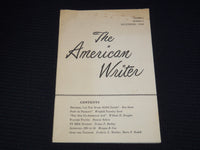 1952 DECEMBER THE AMERICAN WRITER MAGAZINE - VOLUME 1 NO. 3 - J 8001