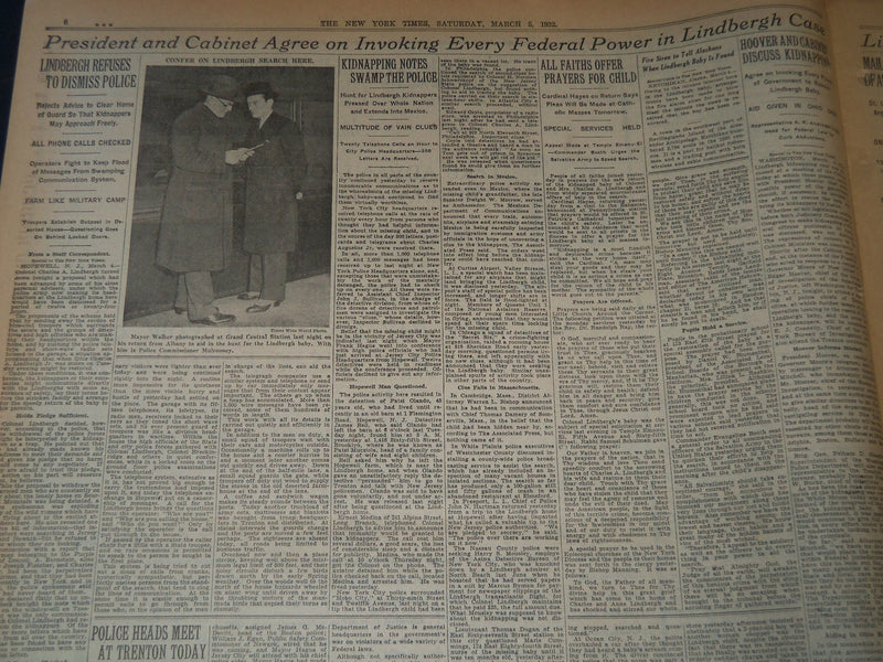 1932 MARCH 5 NEW YORK TIMES - NURSE'S FRIEND HELD IN LINDBERGH - NT 7426