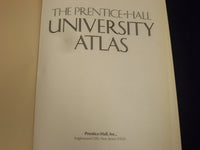 1984 THE PRENTICE HALL UNIVERSITY ATLAS - GREAT MAPS - KD 2967