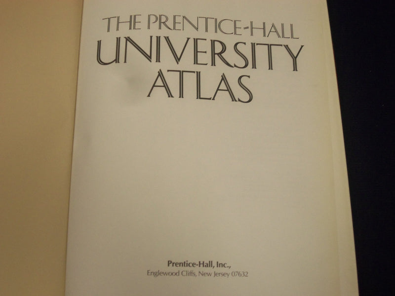 1984 THE PRENTICE HALL UNIVERSITY ATLAS - GREAT MAPS - KD 2967