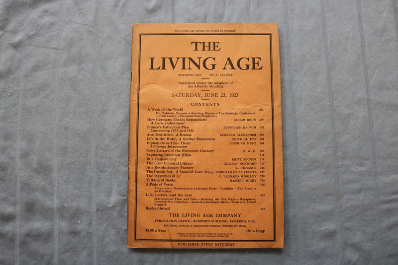 1922-1923 THE LIVING AGE MAGAZINE - LOT OF 13 - O 3896