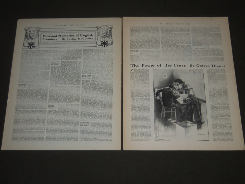 1901 JANUARY 12 THE SATURDAY EVENING POST MAGAZINE - ILLUSTRATED COVER - SP 517