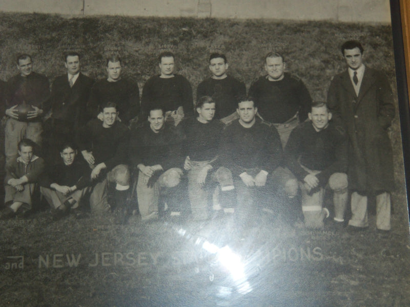 1933 NEW JERSEY STATE CHAMPIONS FOOTBALL TEAM FRAMED PHOTO - 21x17 - #46A